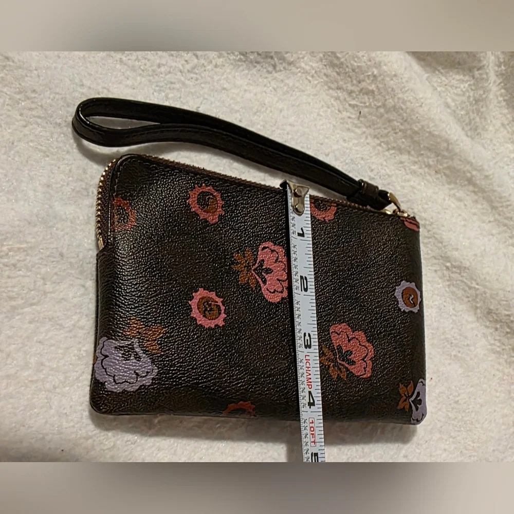 Coach Brown Floral Wristlet (No Call Outs) - Picture 5 of 5